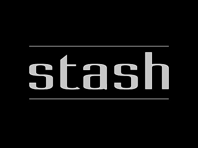 Stash Logo black branding ci gray logotype minimal ruled