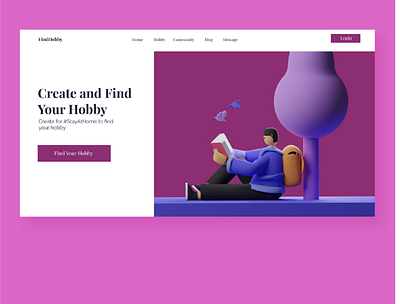 Find Hobby 3d application design figma figmadesign ui uiuxdesign ux vector web design