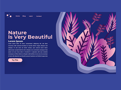 Nature v2 adobe ilustrator app blue design gradient color illustration ui uiuxdesign ux vector web design