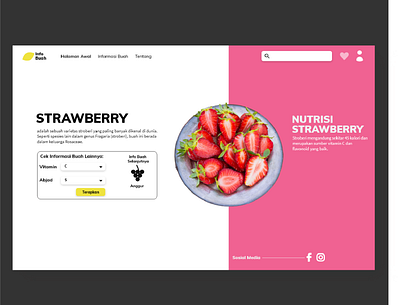 Fruit Web adobe ilustrator adobe xd application design illustration strawberry ui uiuxdesign ux vector web design