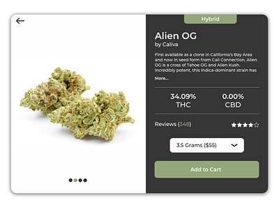 Cannabis Delivery Shopping Cart clean ui design elegant minimalist shopping cart ui ui design uidesign user experience ux web design web designer