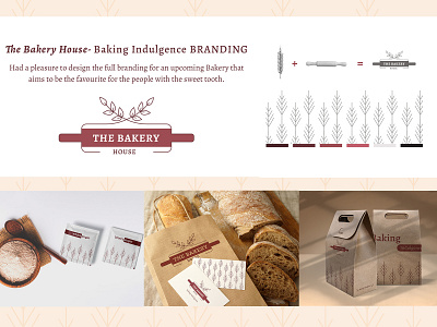 The Bakery House bakery bakery logo branding business card cake design illustration logo package design pattern