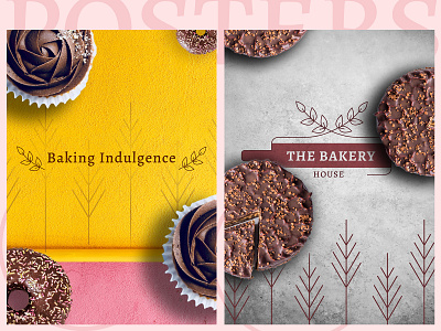 The Bakery House - Posters bakery bakery logo branding business card cake cupcake design donut graphic illustration logo pattern poster design