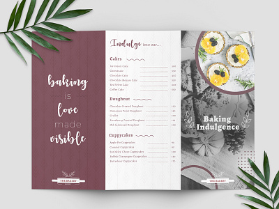 The Bakery House - Menu Design bakery bakery logo branding cake design menu card menu design pattern