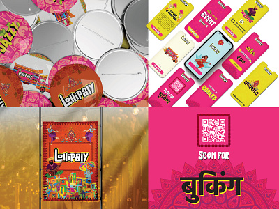 Lollipooly branding and ui design branding business card design graphic graphic design illustration indian indian pattern logo pattern rangrezyy tickets ui vector