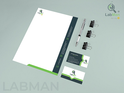 labman design letter head logo visit card