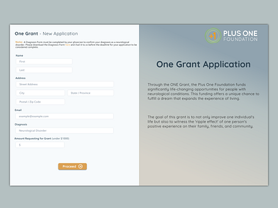 Daily UI - One Grant Redesign