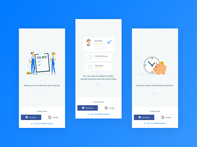 Onboarding Mobile App - Hire Maid illustration ui uiux vector