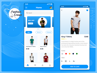 Fashion Crown adobe photoshop app branding design fashion brand logo shopper shopping app ui uiux ux