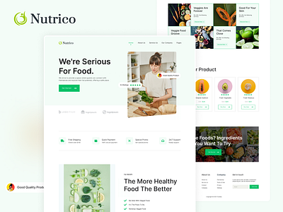Nutrico Web appdesign application branding food foods graphic design health healthcare lifestyle logo medicalwebsite motion graphics nutrition nutritionwebsite ui uiuxdesign