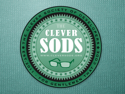 Clever Sods Badge badge fabric green logo texture