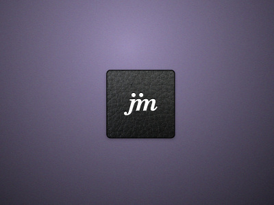 Jim Logo - polished concept leather logo purple