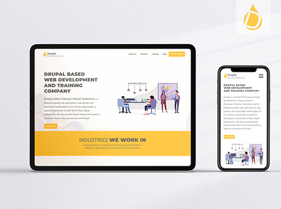 Drupak Website Landing Page header landing page web web design website design xd