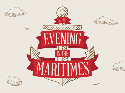 Evening in the Maritimes 2014 anchor banding illustration maritimes ribbon