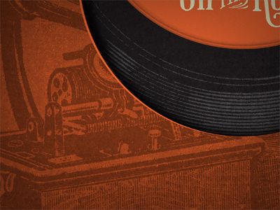 Vintage 78 orange record texture vintage vinyl