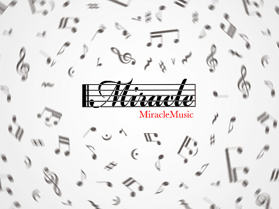 MiracleMusic graphicdesign logo music note stave