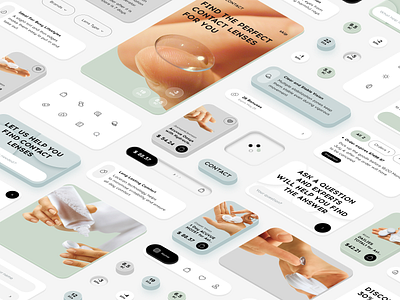 Shop online app accessibility app contact lenses figma health interface interface design ios isometry medicine mobile mobile app mobileappdesign pastel shop shop online ui ux ux ui design