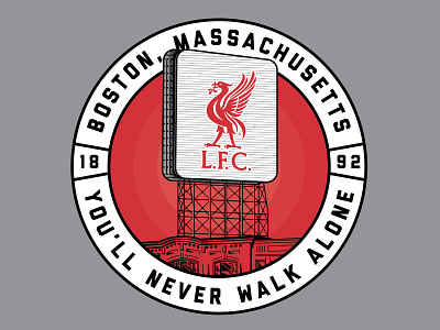 LFC - Boston Landmark apparel boston building citgo fenway illustration landmark lfc liverpool football club sign tee ynwa