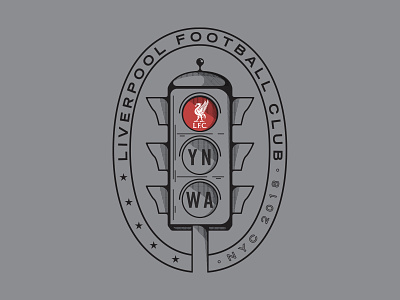 LFC - NYC Traffic light apparel club football illustration lfc liverpool tee texture traffic light typography vector ynwa