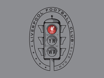 LFC - NYC Traffic light apparel club football illustration lfc liverpool tee texture traffic light typography vector ynwa