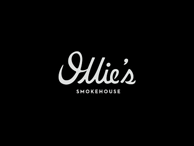 Ollies Smokehouse - Script branding custom lettering logo ollie script script lettering smokehouse vector
