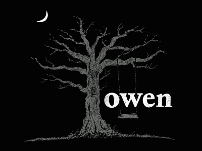 Owen - Tree Swing apparel crescent grass illustration merchandise moon owen swing tee tree