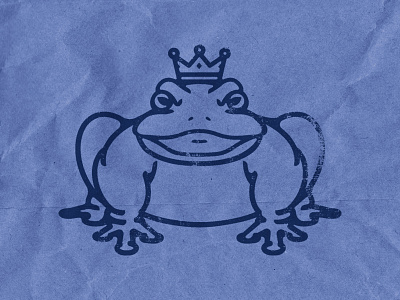 Blue Frog - Rejected beer blue frog brand crown frog icon illustration logo mark mascot