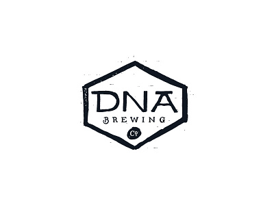 DNA Brewing Co - Logo bold branding custom dna handmade identity logo mark simple texture type