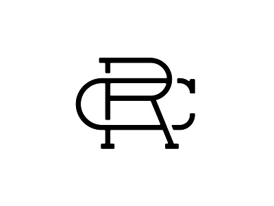 RC Monogram brand c custom identity logo monogram r type typography