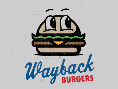 Burger Tee branding burger food hamburger icon illustration mark retro tee texture vintage