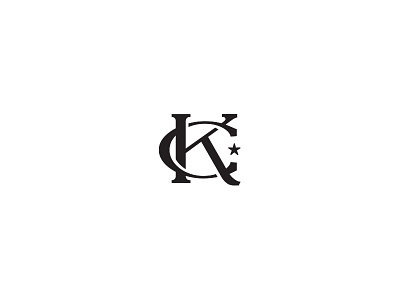 KC Monogram - Rejected branding custom icon logo mark monogram rejected stars typography vintage