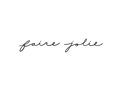 Faire Jolie - Rejected Concept 2 brand clothing diy handmade identity logo mark stencil typography