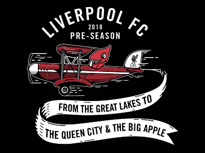 LFC - Tour Tee banner biplane football lfc liverpool mascot merch plane soccer tee
