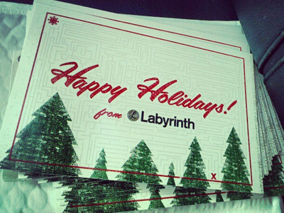 Labyrinth Happy Holidays PostCard!