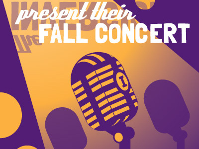Inversions Fall Poster advertising college microphone music poster retro university vintage