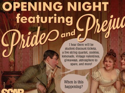 Pride and Prejudice event ad