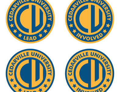 Cedarville University program logos college design logo university