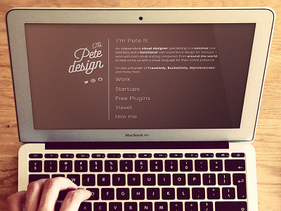 New ThePeteDesign.com clean freelance minimal portfolio redesign typography