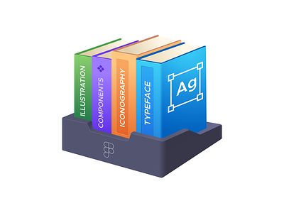 Figma Library System book design drawing figma icon illustration library management neumorphism system vector