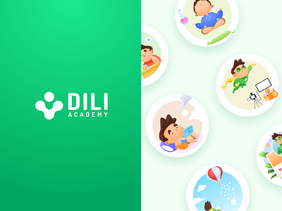 Dili Academy Illustration branding children education hero icon illustration professional superhero training