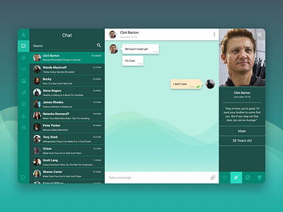 Whatsapp Redesign Profile apps chat clean green redesign sketch sketchapp social superhero ui ux web