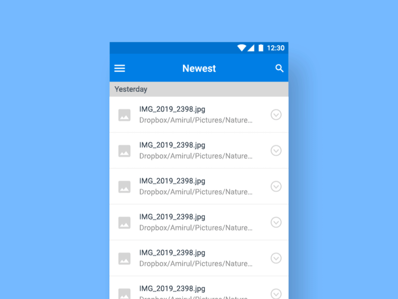 Dropbox Pull to Refresh