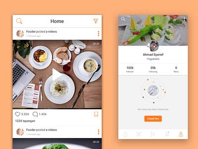 Foodeoo User Profile Apps