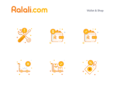 Ralali Icon Wallet & Shop b2b ecommerce icon illustration marketplace