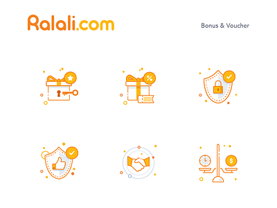 Ralali Illustration Icon Bonus & Voucher b2b ecommerce icon illustration marketplace