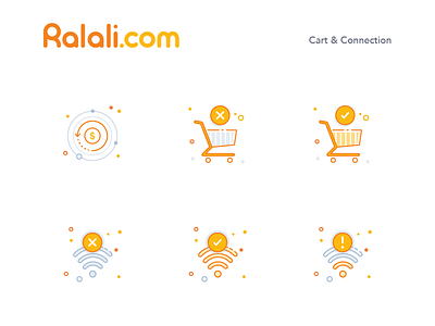 Ralali Icon Cart & Connection b2b ecommerce icon illustration marketplace