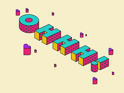 Day 07 - Ohhhh! 100 days of vector 100 days project art graphic isometric typography vector