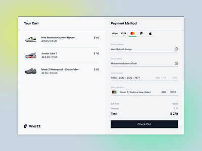 Credit Card Check Out - Fastt design graphic design ui ux