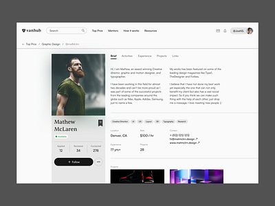 User Profile Page Design dailyui design graphic design layout ui userexperience userinterface userprofile ux