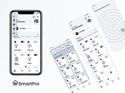 SmartPro - Smart Home Application UI